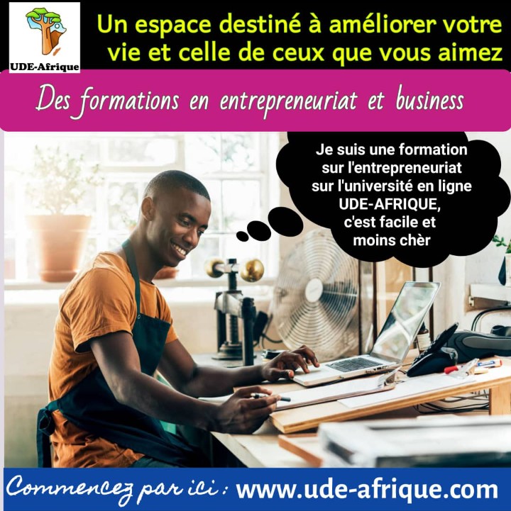 UDE-AFRIQUE: un espace destiné pour vos formations en entreprenariat et business
