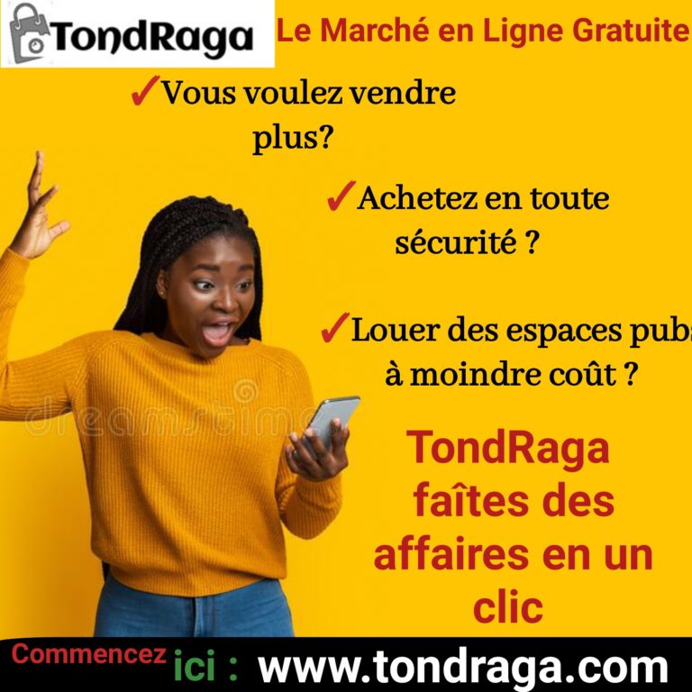 Achetez/Vendez en toute sécurité les produits en ligne TondRaga